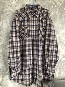 Vintage Big Mac Mens 2XLT Tall Button Up Down Flannel Cotton Shirt Pearl Snap - Picture 1 of 11