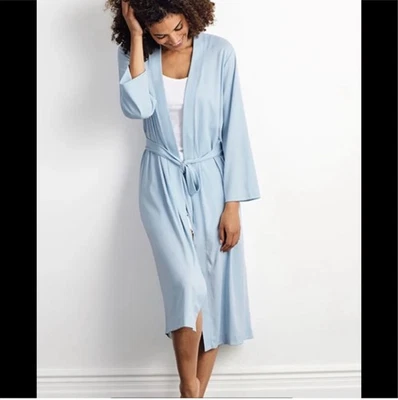 Bata kimono de algodón Pima Legends Luxury™ pequeña azulThe Company StoreTalla: S Foto 1 de 4