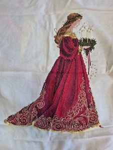 Lavender & Lace Finished Complete cross stitch Celtic CHRISTMAS  - Picture 1 of 7