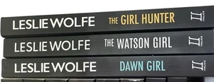 Dawn Girl The Watson Girl Hunter 3 PB Book Lot by Leslie Wolfe Suspense Crime - Picture 1 of 5