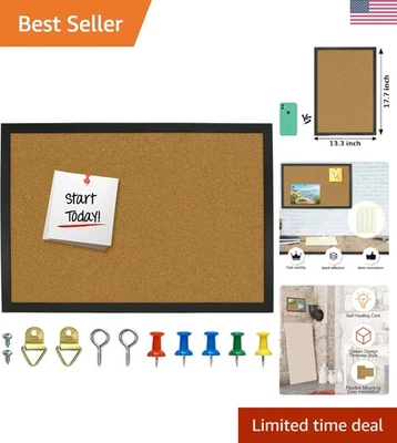 Классическая пробковая доска объявлений 17,7 x 13,3 дюйма - экологичная доска объявлений - Изображение 1 из 4