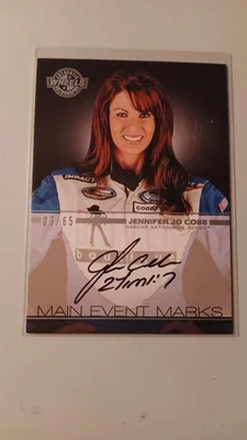 2011 Wheels Main Event Marks JENNIFER JO COBB Auto #/65 - Image 1 of 2