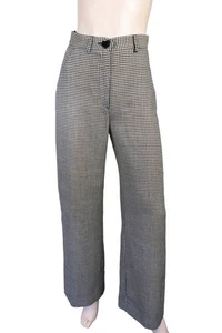 Pantalón De Colección Y2K MOSCHINO BARATO y CHIC Talla 40 Cintura Alta Cuadros Guinga Corazón Botón - Imagen 1 de 5