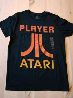 Camiseta Preta Masculina ATARI Player - Tamanho M - Nova Com Etiqueta - Videogame Gamer - Imagem 1 de 4
