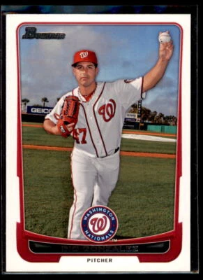 2012 Bowman  Gio Gonzalez #133 Washington Nationals - Image 1 of 2