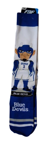NEW! Duke University Blue Devils Mascot Bobblehead Medium Crew Socks Fits 5-10 Cover