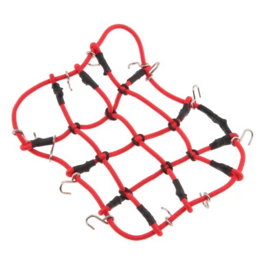 110x130mm Scale RC Gepäcknetz mit Hakengummi für SCX10 ,D90 ,4 1/8 1/10   Rot - Bild 1 von 4