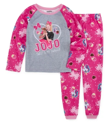 JoJo Siwa Niñas Talla 10 Grande L Pijama Conjunto Cupcake Cachorro Perro Arco Unicornio NUEVO Foto 1 de 2
