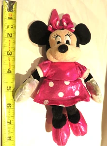 Disney Ty Sparkle Beanie Baby Minnie Mouse rosa gepunktetes Kleid & Schleife Plüsch - Bild 1 von 8