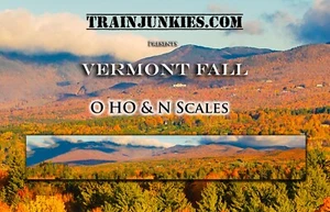 TrainJunkies Vermont Fall Model Railroad Backdrop - Picture 1 of 6