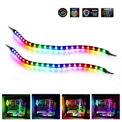 1-3m ARGB 5V Addressable Rainbow LED Strip light 3PIN Computer Case Tape Light - Image 1 of 4