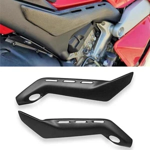 matte Carbon Fiber Seat Side Frame Cover Fairing For Panigale V4 S R 2018-2023 - Picture 1 of 5
