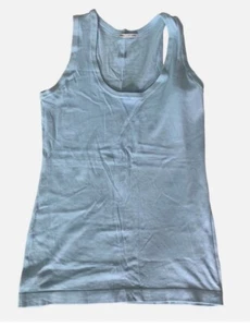 Cotton By Autumn Cashmere Women’s Light Blue Racerback Tank Top Size M - Picture 1 of 3