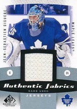 2010-11 SP Game Used AUTHENTIC FABRIC #JG JEAN-S. GIGUERE - Toronto Maple Leafs