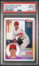2018 Topps Chrome Shohei Ohtani Rookie 1983 35th Refractor PSA 10 RC #83T-6