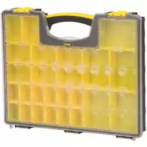 Organizer Portaoggetti 13,3" L X 2,15" H Polipropilene 25 Scomparti Nero/Giallo - Foto 1 di 3