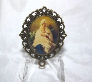 Piezas personalizadas del centro de rosario de bronce de Nuestra Señora de las Olivas/suministro/suministros de rosario - Imagen 1 de 2
