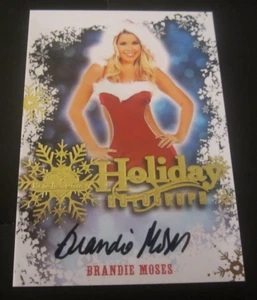 Brandie Moses Autographed 2014 Bench Warmer Holiday Autographs #13 Trading Card - Picture 1 of 2