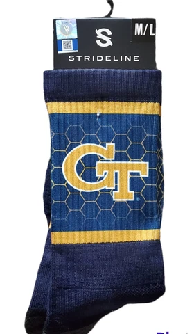 NCAA University of Georgia Tech Yellow Jackets Strideline Crew Socks Cover