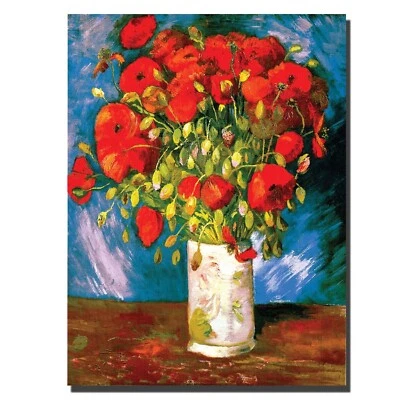 Trademark Art Poppies Canvas Wall Art, 24 by 32-Inch 32L" x 24W" - Image 1 of 4