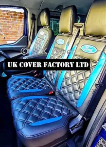 READY IN STOCK!! FORD TRANSIT CUSTOM 2013-23 VAN SEAT COVER BLUE BENTLEY - Picture 1 of 7