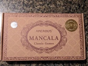 Mancala Wooden Board Game Amerous Classic Games - New In Original Box - Picture 1 of 5
