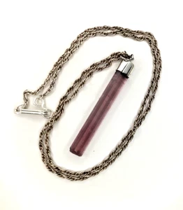 Vintage Turmalin Anhänger mit Sterling Silber Kette - Bild 1 von 4