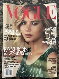 Vogue US Magazine December 2015 Jennifer Lawrence Cover No Label VG - Picture 1 of 1
