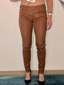 Pantalones Cuero Cordero Coñac Elástica J. Sebastien Vasallo T. W28 # Prototype - Imagen 1 de 4