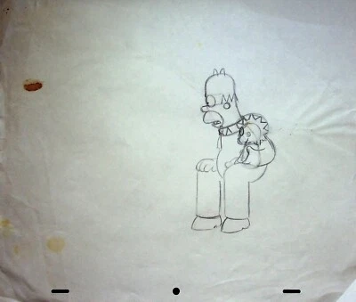 Lápiz de animación dibujado a mano de producción de Los Simpson 20th Century Fox Foto 1 de 2