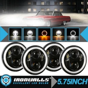 Faro redondo LED 4X 5,75"" 5-3/4"" con bombillas para Chevy Corvette GMC - Imagen 1 de 12