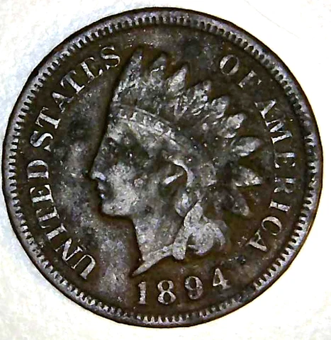 1894 Indian Head Small Cent - Tough Date - No Reserve     (LG17) Cover