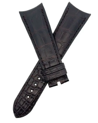 男式 TAG Heuer 22 毫米 x 18 毫米深棕色皮革表带 — 第 1/3 张图片