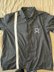 hot rod button up shirt With Pocket And white strip - Picture 1 of 5