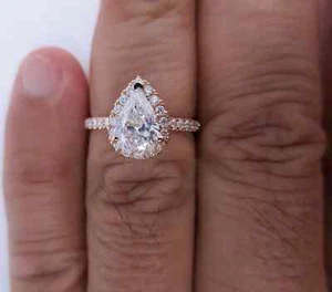 18K Rose Gold Diamond Engagement Ring Cent=1.10 Carat F-SI3 Enhanced Value=$11K+ - Picture 1 of 12