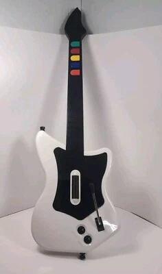 White Guitar Hero PlayStation 2 Red Octane Wireless No Dongle PS2 NOT TESTED  - Image 1 of 4