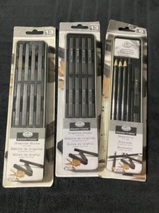 Royal & Langnickel 12 Graphite Sticks 2 set & set art same picture - Picture 1 of 2