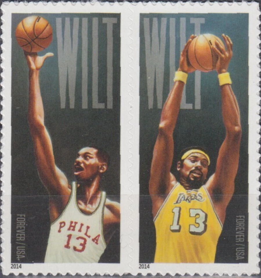 US #4951a MNH 2014 Wilt Chamberlain - Image 1 of 1