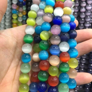 50Strand8MM Cats Eye Beads Crystal Glass Spacer Bead DIY Crafts Jewelry Making - Picture 1 of 6
