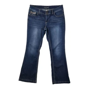 Pantalones de mezclilla elásticos Maurices Clothing para mujer talla 16R azul corte bota lavado oscuro - Imagen 1 de 8