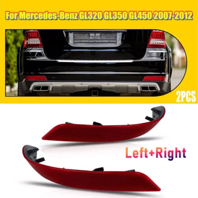 2pcs Rear Bumper Reflector Light for Mercedes-Benz GL320 GL350 GL450 2007-2012 - Image 1 of 4