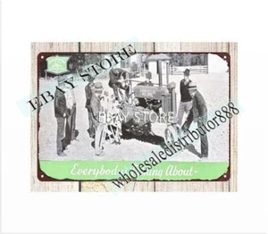 bath wall decor 1940s farm cottage agriculture machinery tractor metal tin sign - Picture 1 of 4