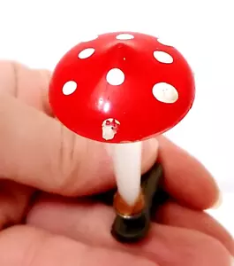 Decorazione pallina di Natale anni 50 vetro Fungo con clip mushroom xmast deco - Foto 1 di 8