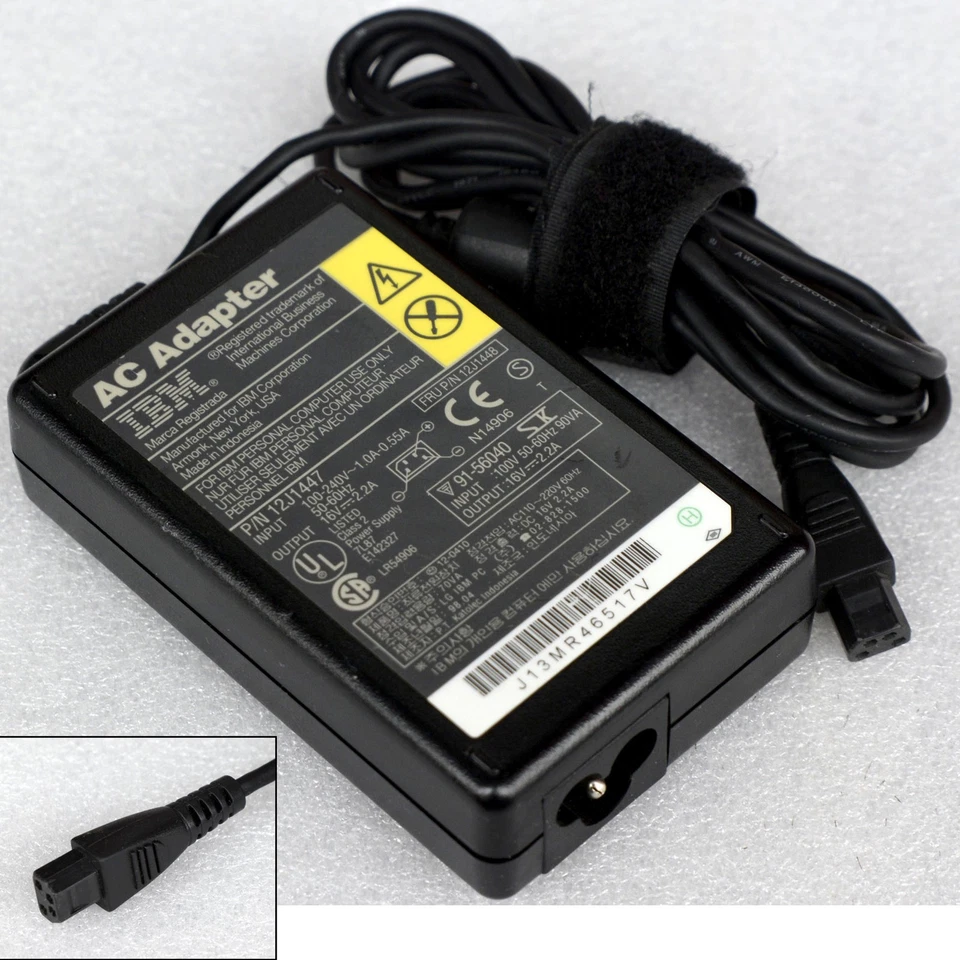 IBM NOTEBOOK NETZTEIL FÜR ThinkPad 350, 360, 700, 720, 750, 755, 760 4 PIN M1070 - Bild 1 von 4