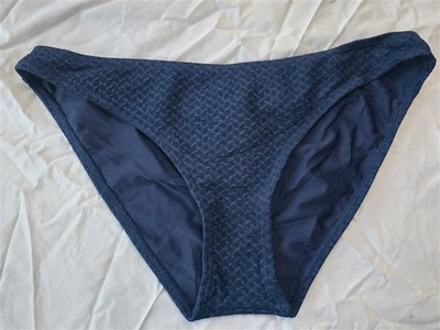 Parte inferior de bikini descarada texturizada azul liso Alexa M rosa viskpink 130355 nueva sin etiquetas Foto 1 de 3