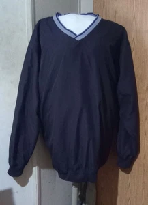 Izod Jacke Herren XLarge schwarz Pullover V-Ausschnitt Windbreaker Golf - Bild 1 von 3