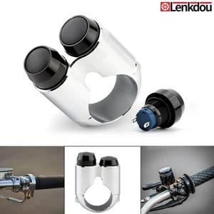 2-Button Chrome 1" 25mm Handlebar Control Turn Signals Switch For Harley Touring - Picture 1 of 9