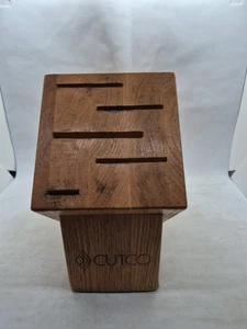 CUTCO 5 Slot Blocco Coltelli Gourmet Massello Miele Rovere Solo Blocco - Foto 1 di 13