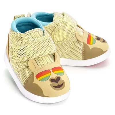 Zapatos para niños pequeños ikiki Cool Llama Squeaky | Dorado brillante Foto 1 de 4