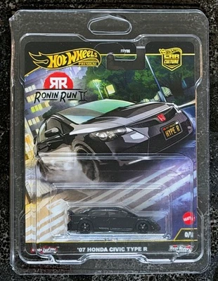 Hot Wheels Car Culture 2025 Ronin Run II '07 Honda Civic Type R 0/5 Chase Black - Image 1 of 3